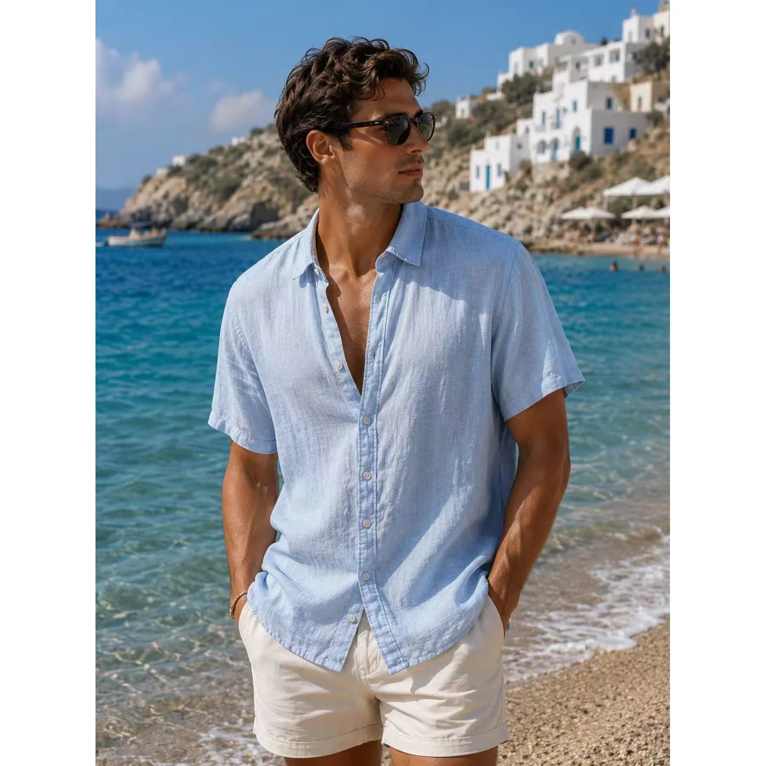 Camicia Uomo in Lino e Cotone - Fresca Tutta l'Estate