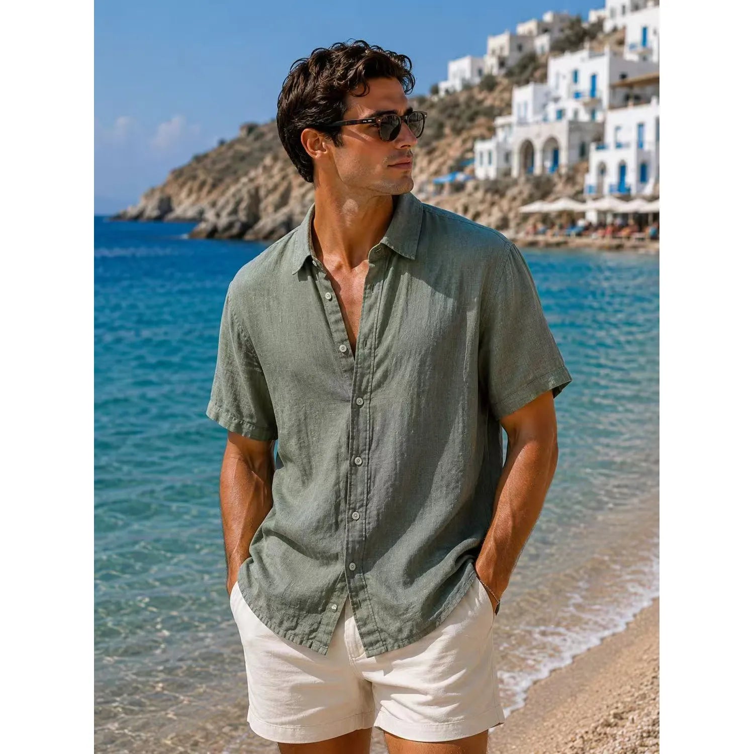 Camicia Uomo in Lino e Cotone - Fresca Tutta l'Estate
