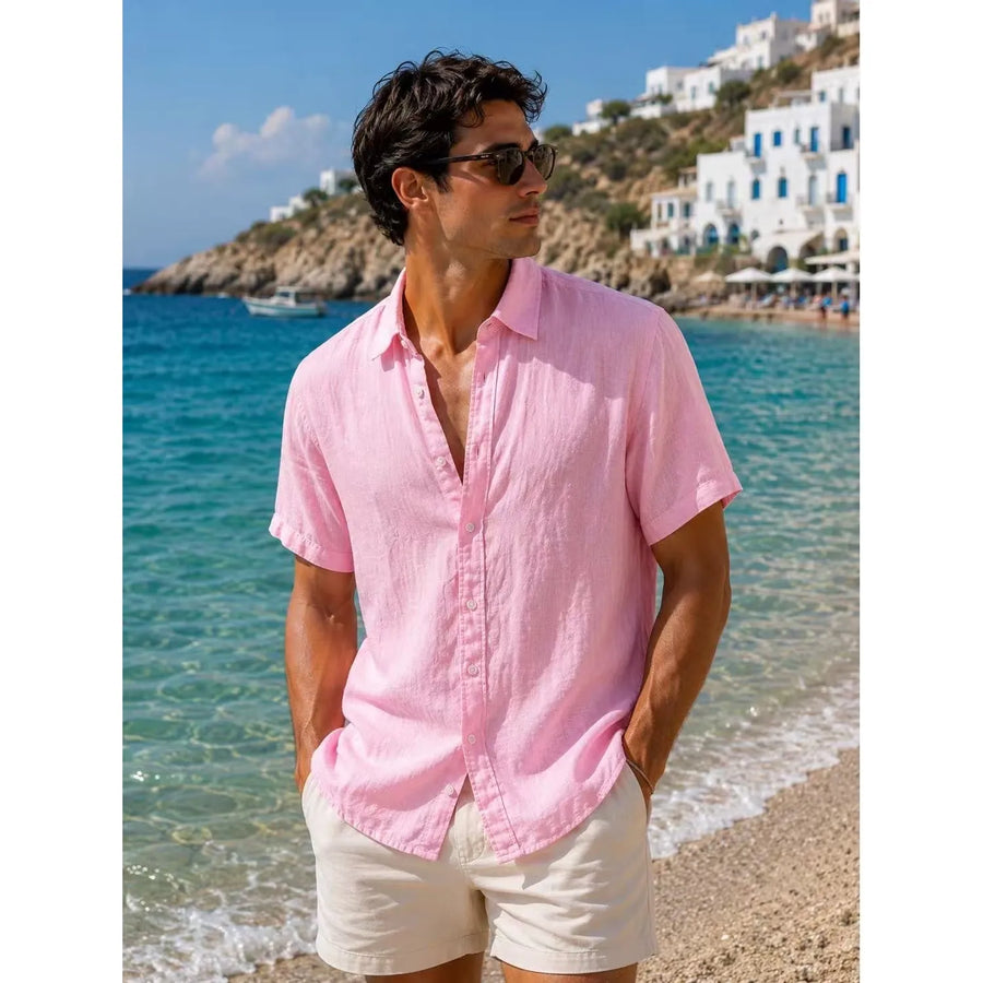 Camicia Uomo in Lino e Cotone - Fresca Tutta l'Estate
